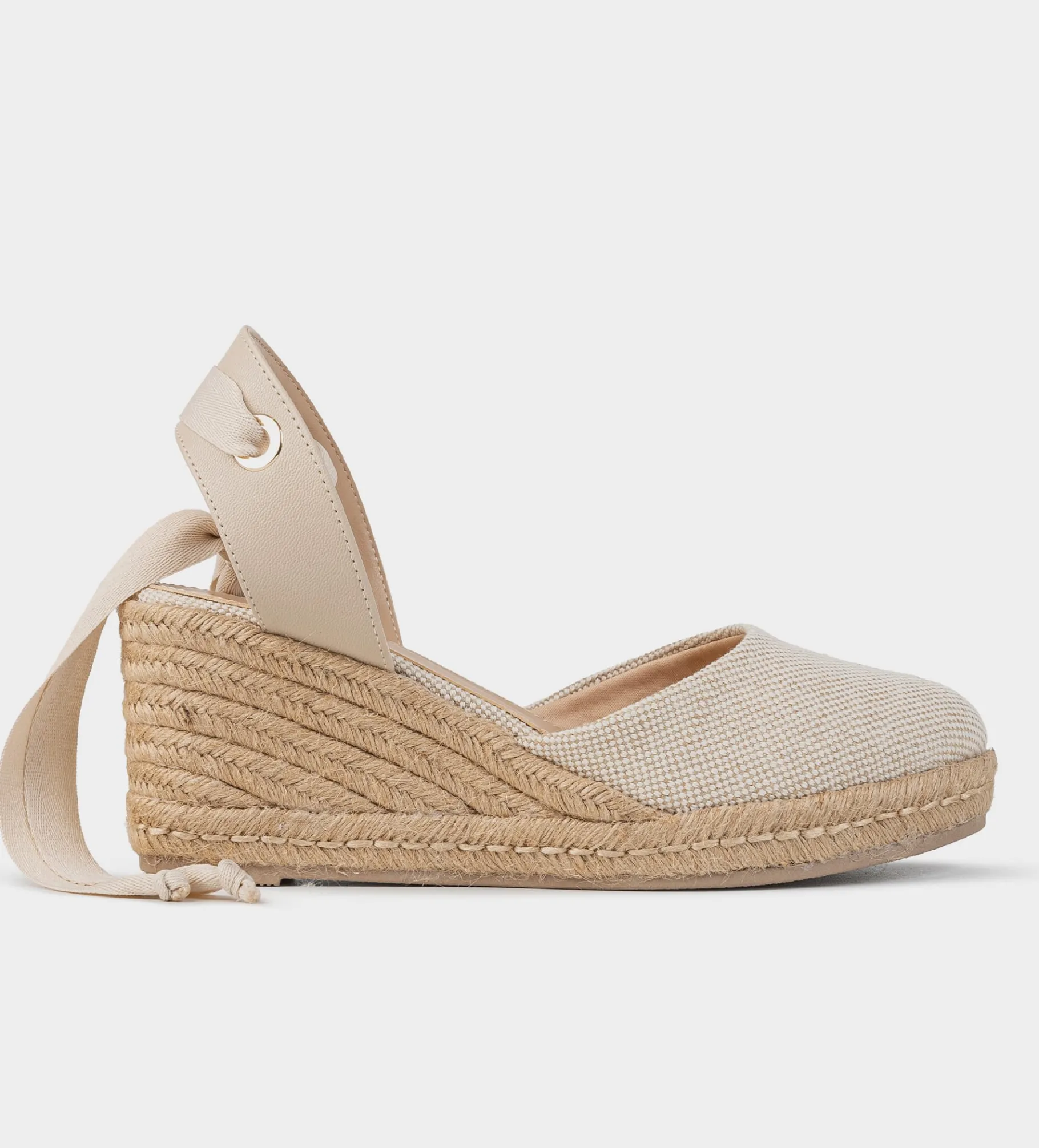 Clearance ALPARGATA CUÑA TEXTIL BEIGE Mujer Sandalias Y Plataformas