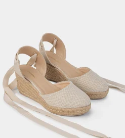 Clearance ALPARGATA CUÑA TEXTIL BEIGE Mujer Sandalias Y Plataformas