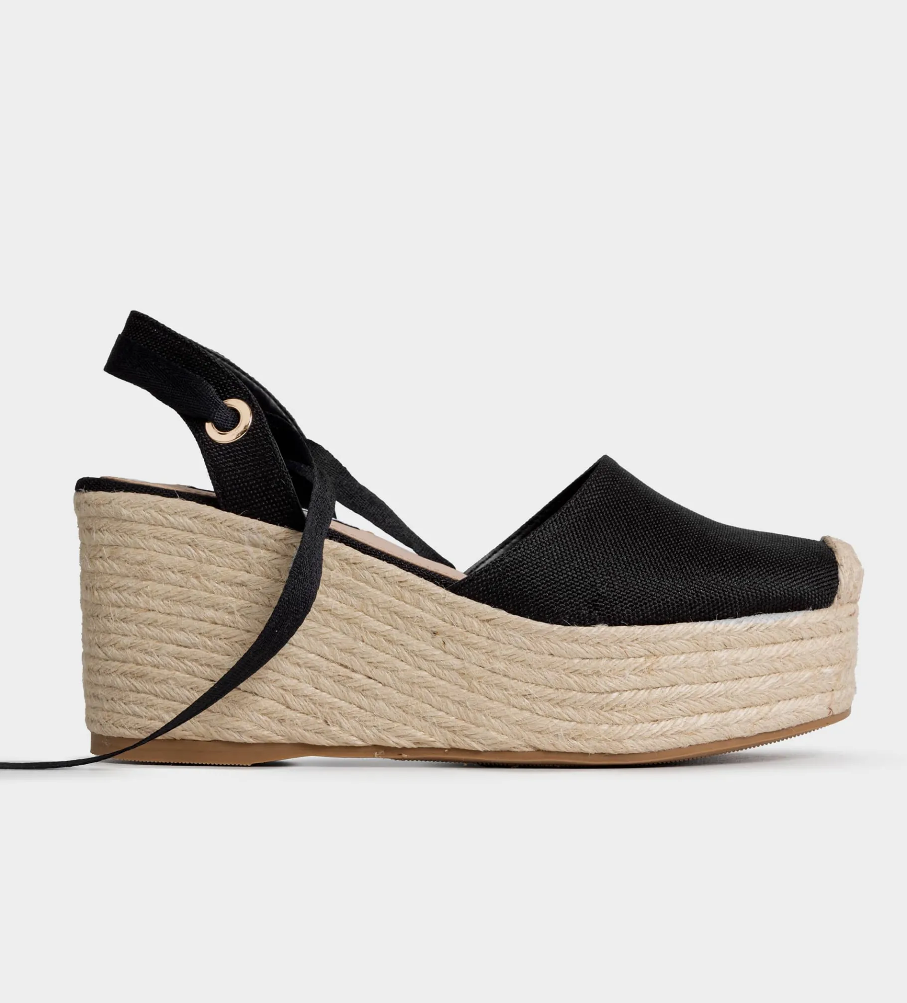 Best ALPARGATA CUÑA TEXTIL NEGRO Mujer Sandalias Y Plataformas