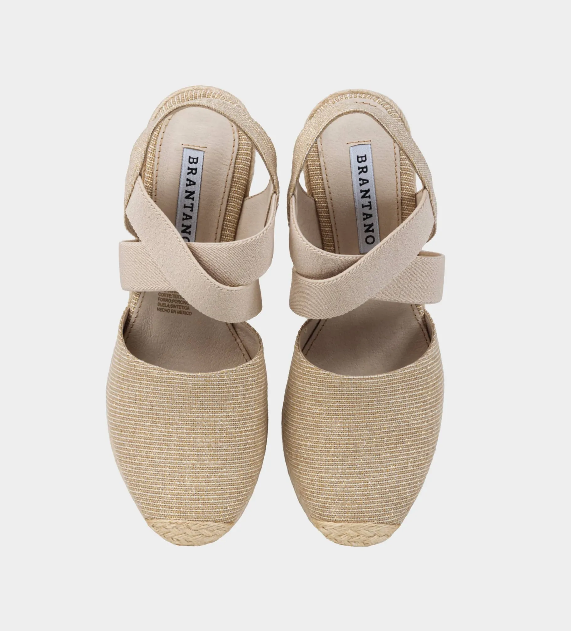Outlet ALPARGATA CUÑA TEXTIL ORO Mujer Sandalias Y Plataformas