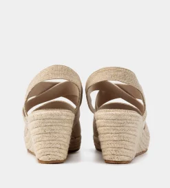 Outlet ALPARGATA CUÑA TEXTIL ORO Mujer Sandalias Y Plataformas