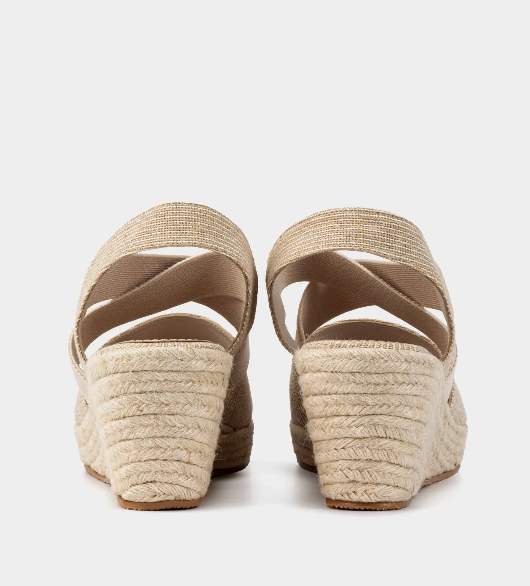 Outlet ALPARGATA CUÑA TEXTIL ORO Mujer Sandalias Y Plataformas