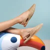Sale BALERINA DESTALONADA YUTE BEIGE Mujer Zuecos Y Mules | Flats Y Mocasines