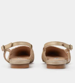Sale BALERINA DESTALONADA YUTE BEIGE Mujer Zuecos Y Mules | Flats Y Mocasines
