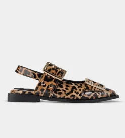 Fashion BALERINA HEBILLA CHAROL ANIMAL PRINT Mujer Flats Y Mocasines