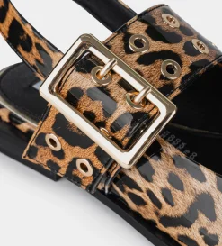 Fashion BALERINA HEBILLA CHAROL ANIMAL PRINT Mujer Flats Y Mocasines