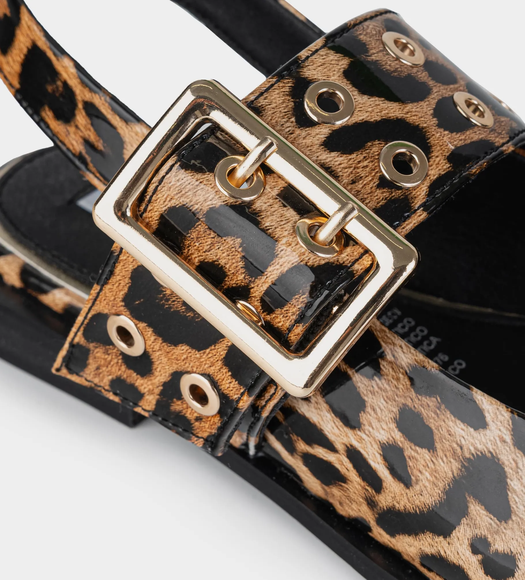Fashion BALERINA HEBILLA CHAROL ANIMAL PRINT Mujer Flats Y Mocasines