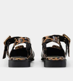 Fashion BALERINA HEBILLA CHAROL ANIMAL PRINT Mujer Flats Y Mocasines