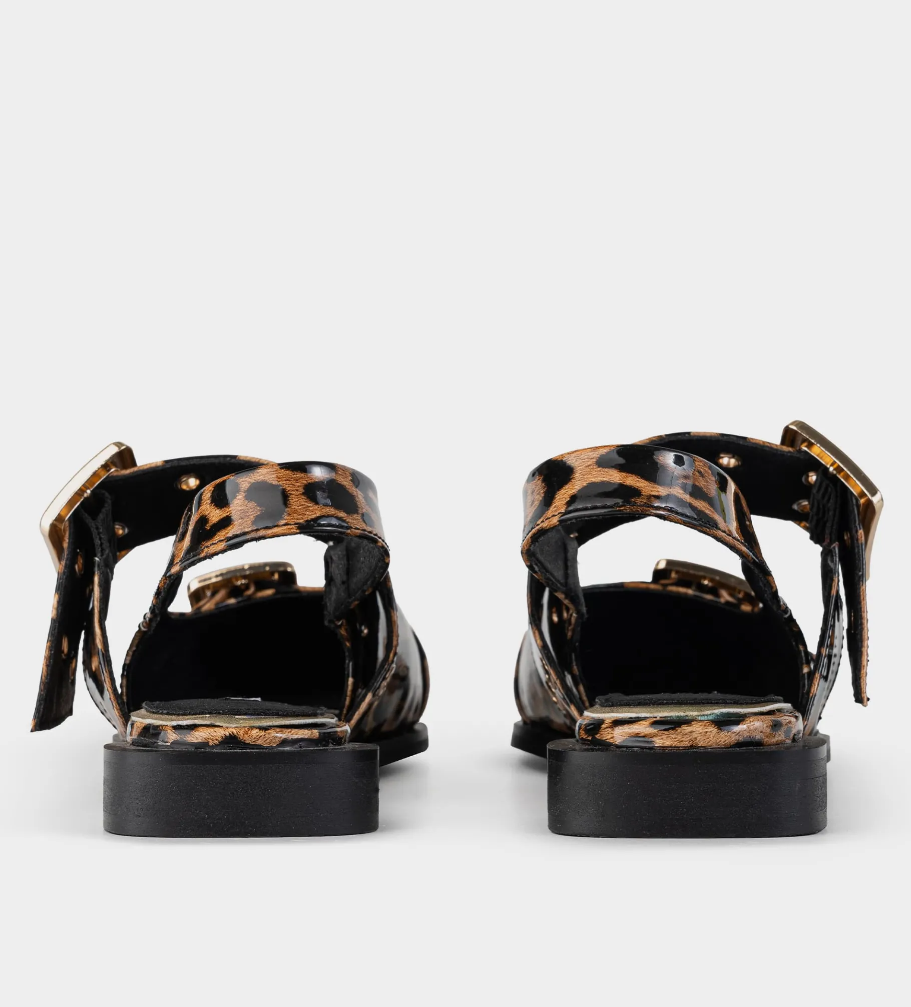 Fashion BALERINA HEBILLA CHAROL ANIMAL PRINT Mujer Flats Y Mocasines