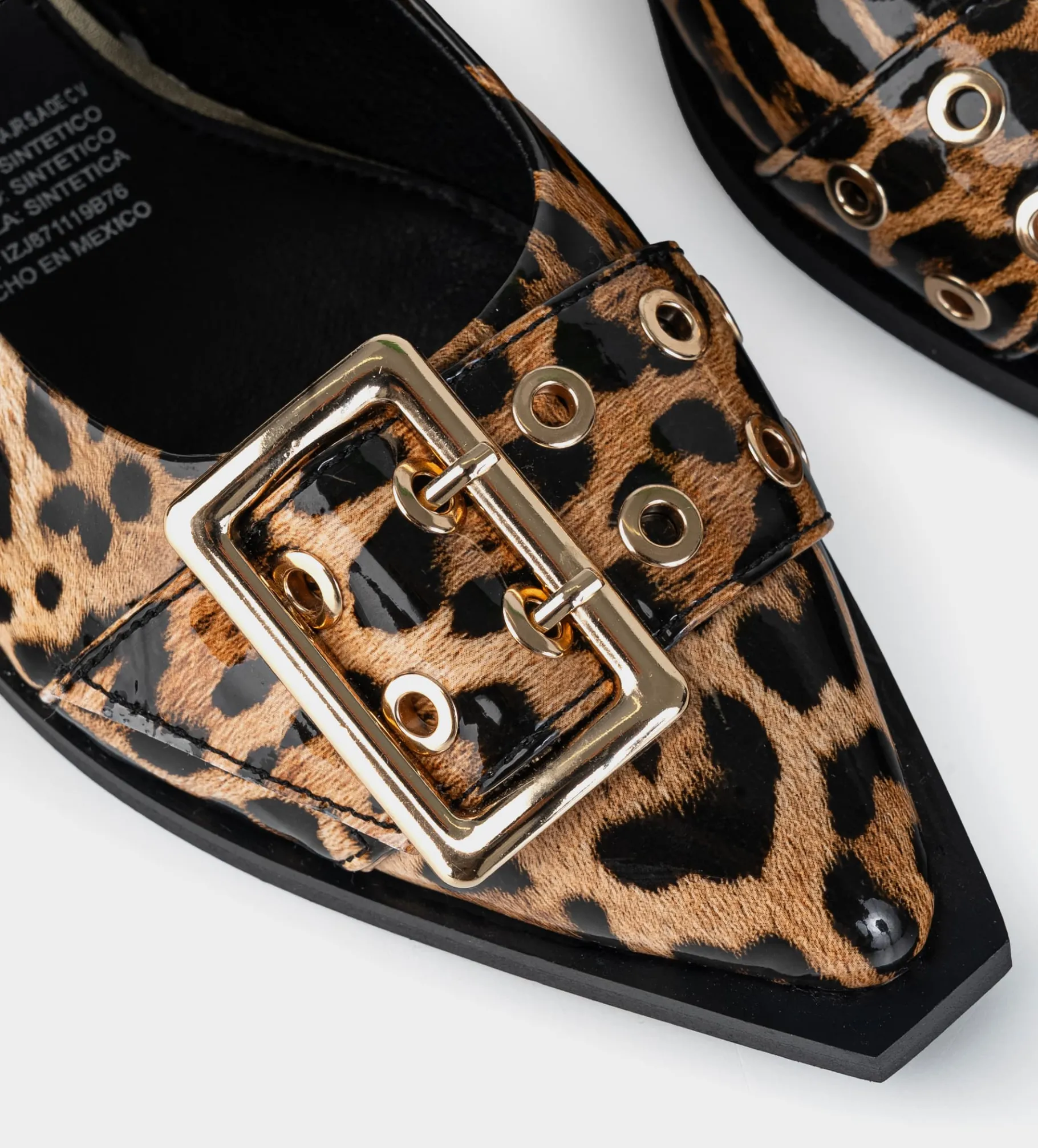 Fashion BALERINA HEBILLA CHAROL ANIMAL PRINT Mujer Flats Y Mocasines