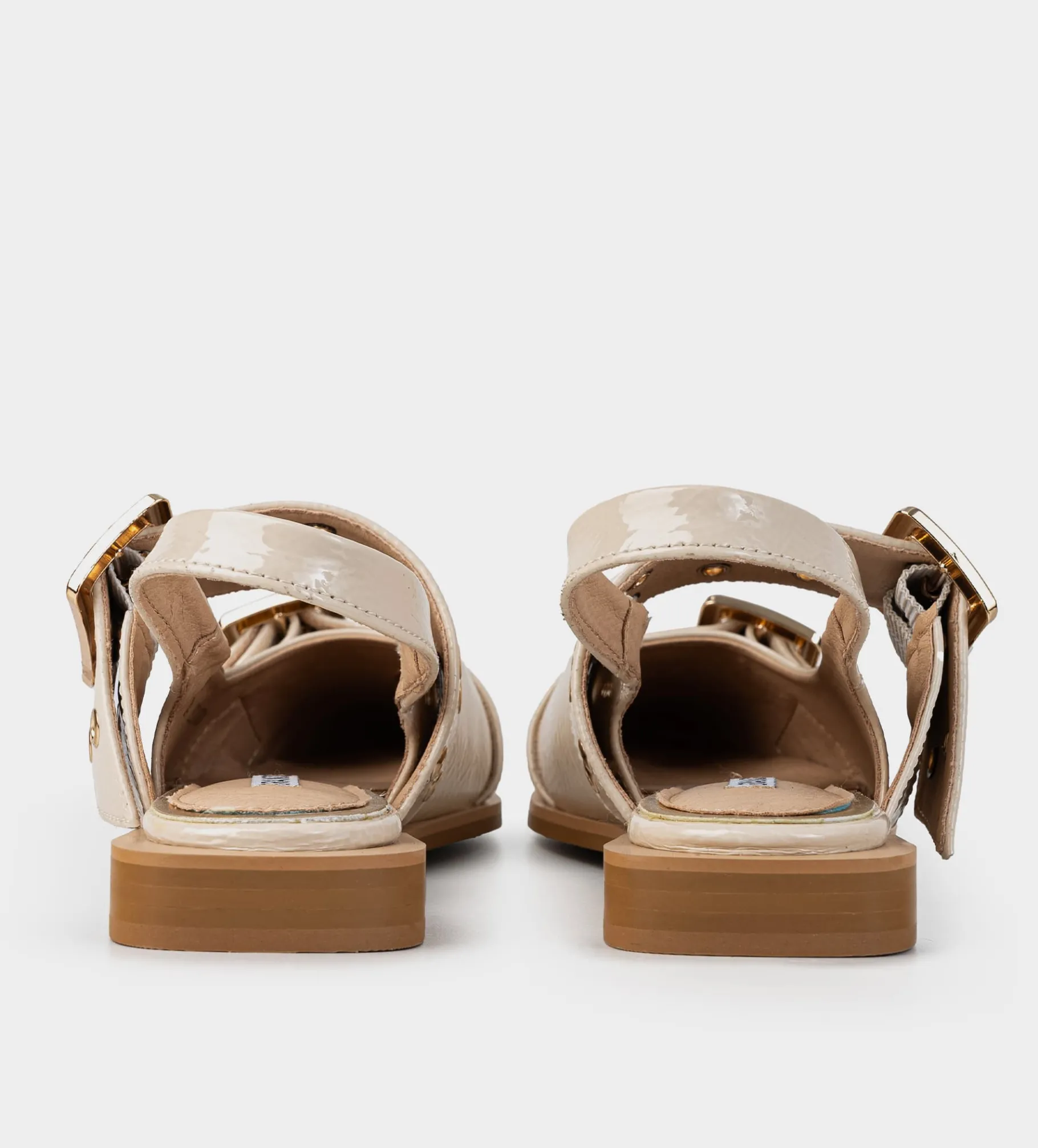 Best BALERINA HEBILLA CHAROL BEIGE Mujer Flats Y Mocasines