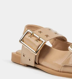 Online BALERINA HEBILLA CHAROL NUDE Mujer Flats Y Mocasines