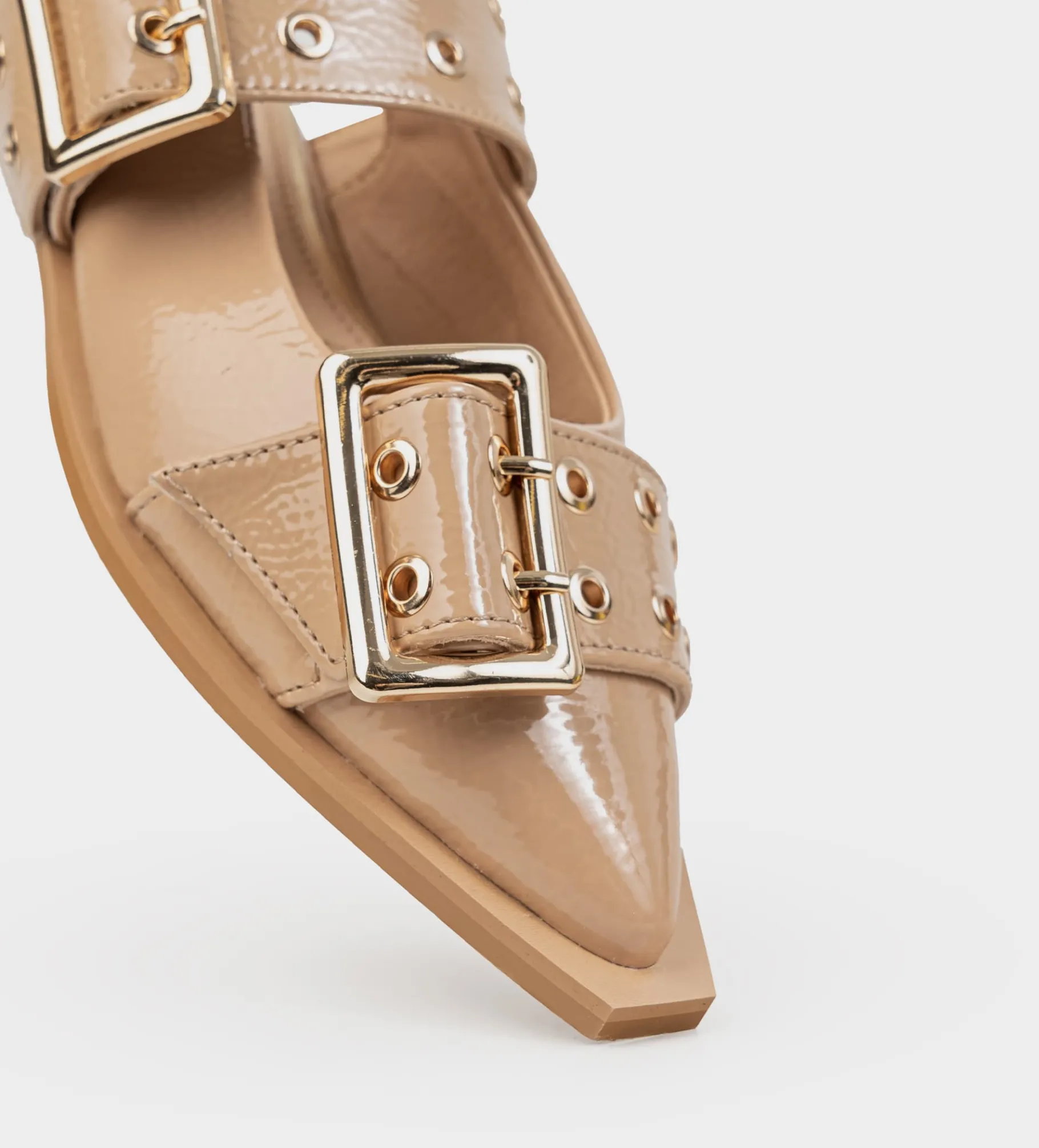 Online BALERINA HEBILLA CHAROL NUDE Mujer Flats Y Mocasines