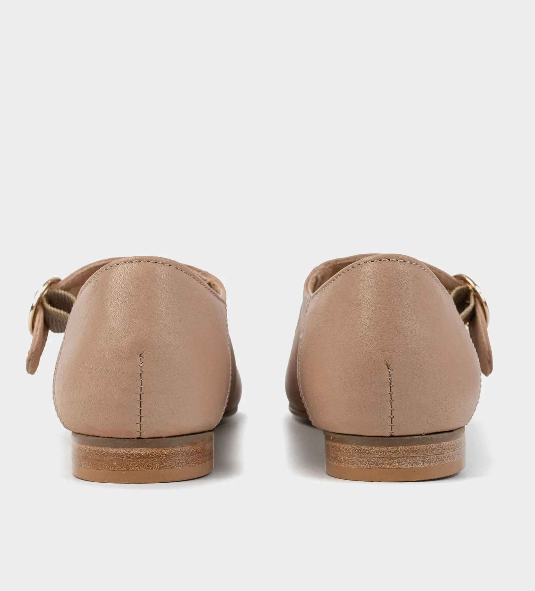 Hot BALERINA MARY JANE PUNTERA PIEL NUDE Mujer Flats Y Mocasines