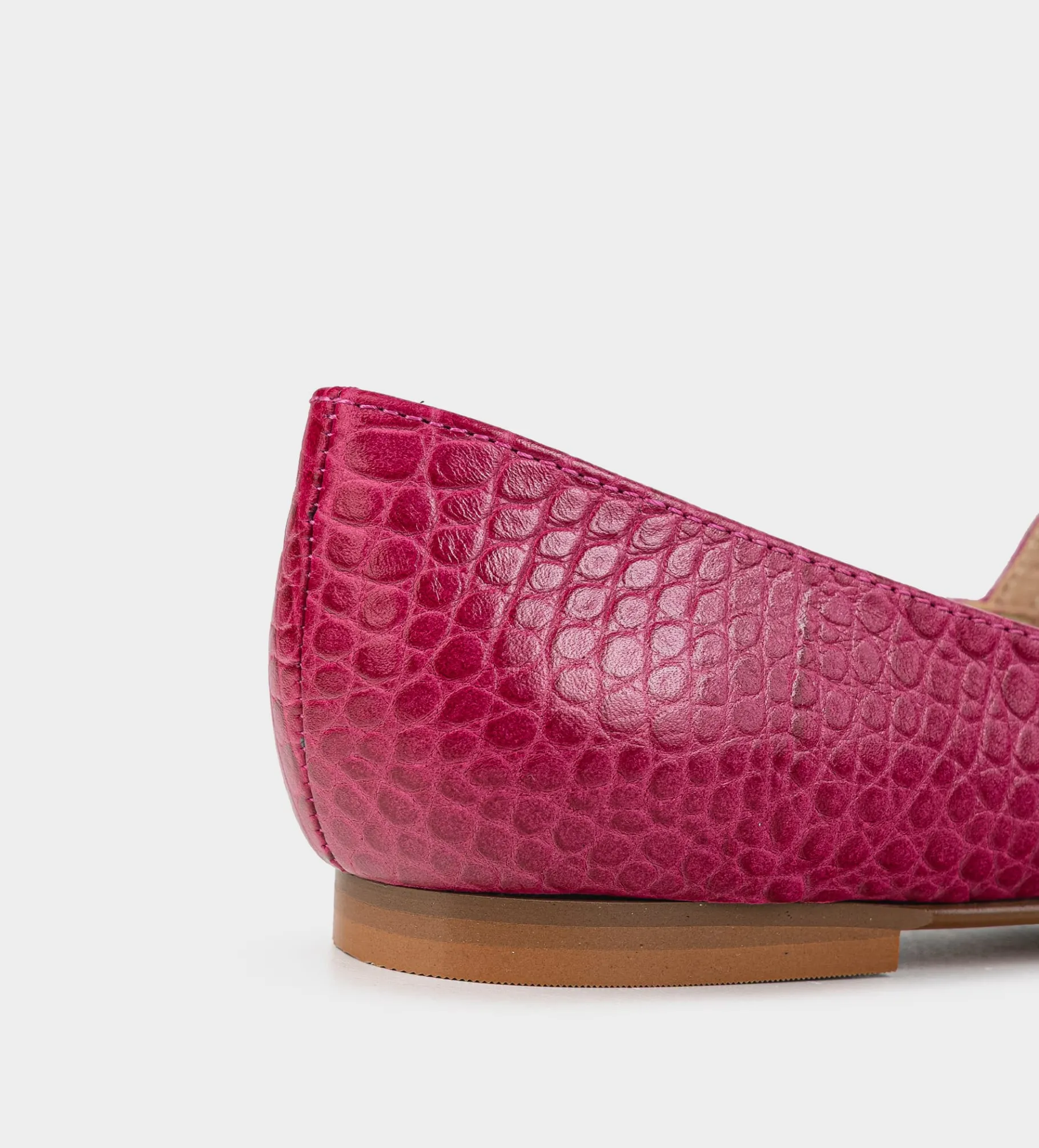 Fashion BALERINA MARY JANE TEXTURA PIEL ROSA Mujer Flats Y Mocasines