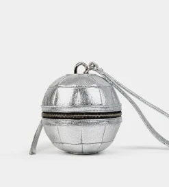 New BOLSO BOLA DISCO PIEL PLATA Mujer Fiesta | Bolsos Y Accesorios