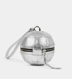New BOLSO BOLA DISCO PIEL PLATA Mujer Fiesta | Bolsos Y Accesorios
