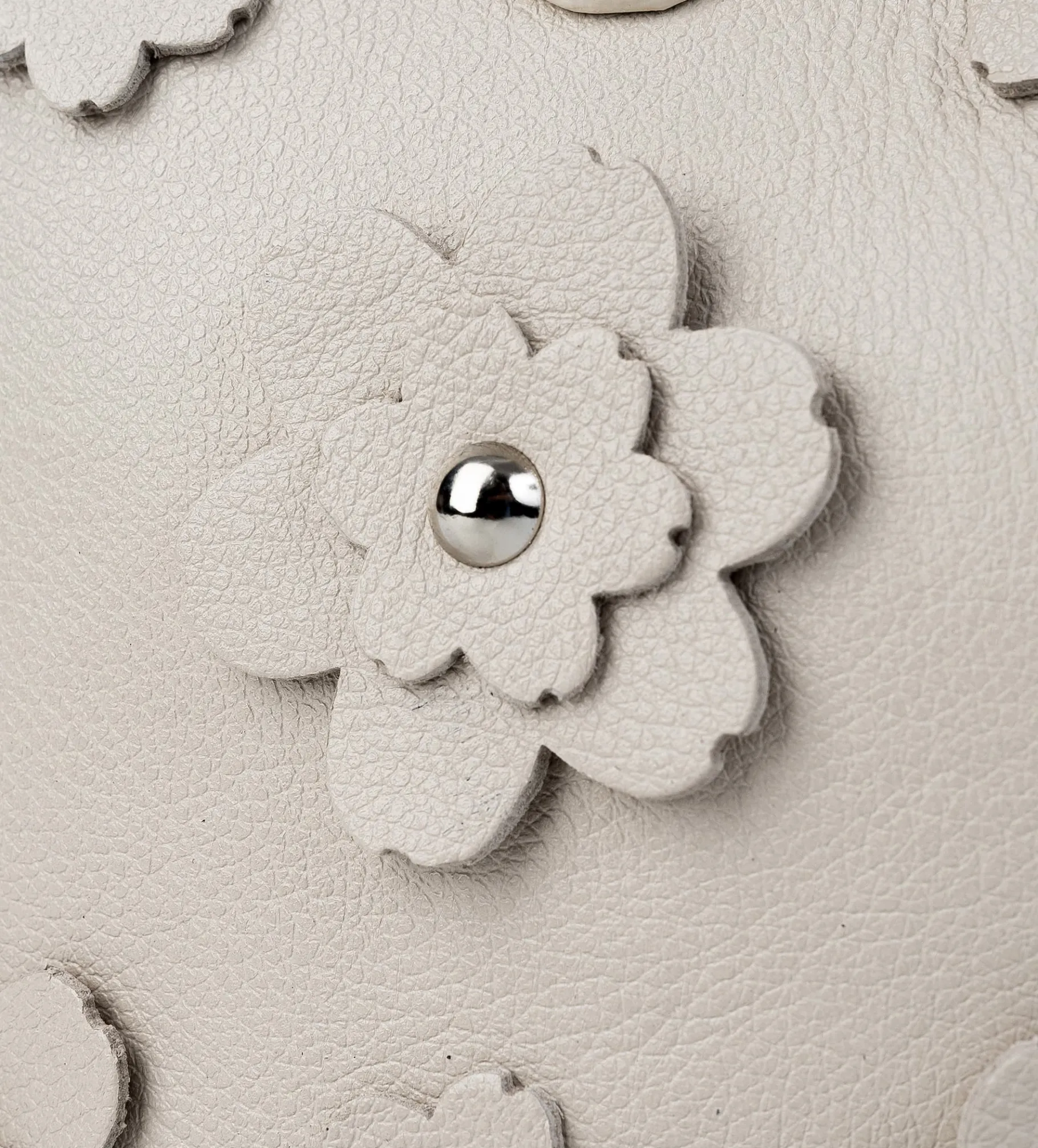 Discount BOLSO BUCKET FLORES PIEL BLANCO Mujer Fiesta | Bolsos Y Accesorios