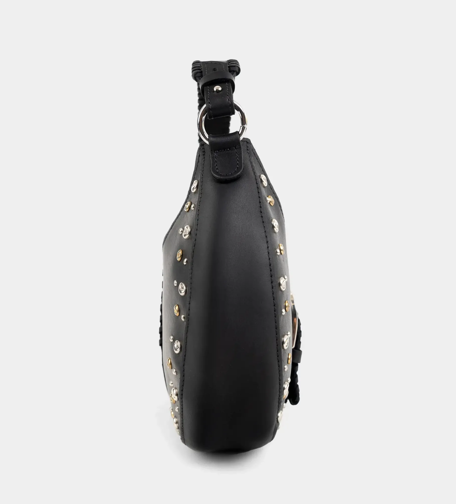 Clearance BOLSO HANDLE PIEL NEGRO Mujer Piel Auténtica | Bolsos Y Accesorios