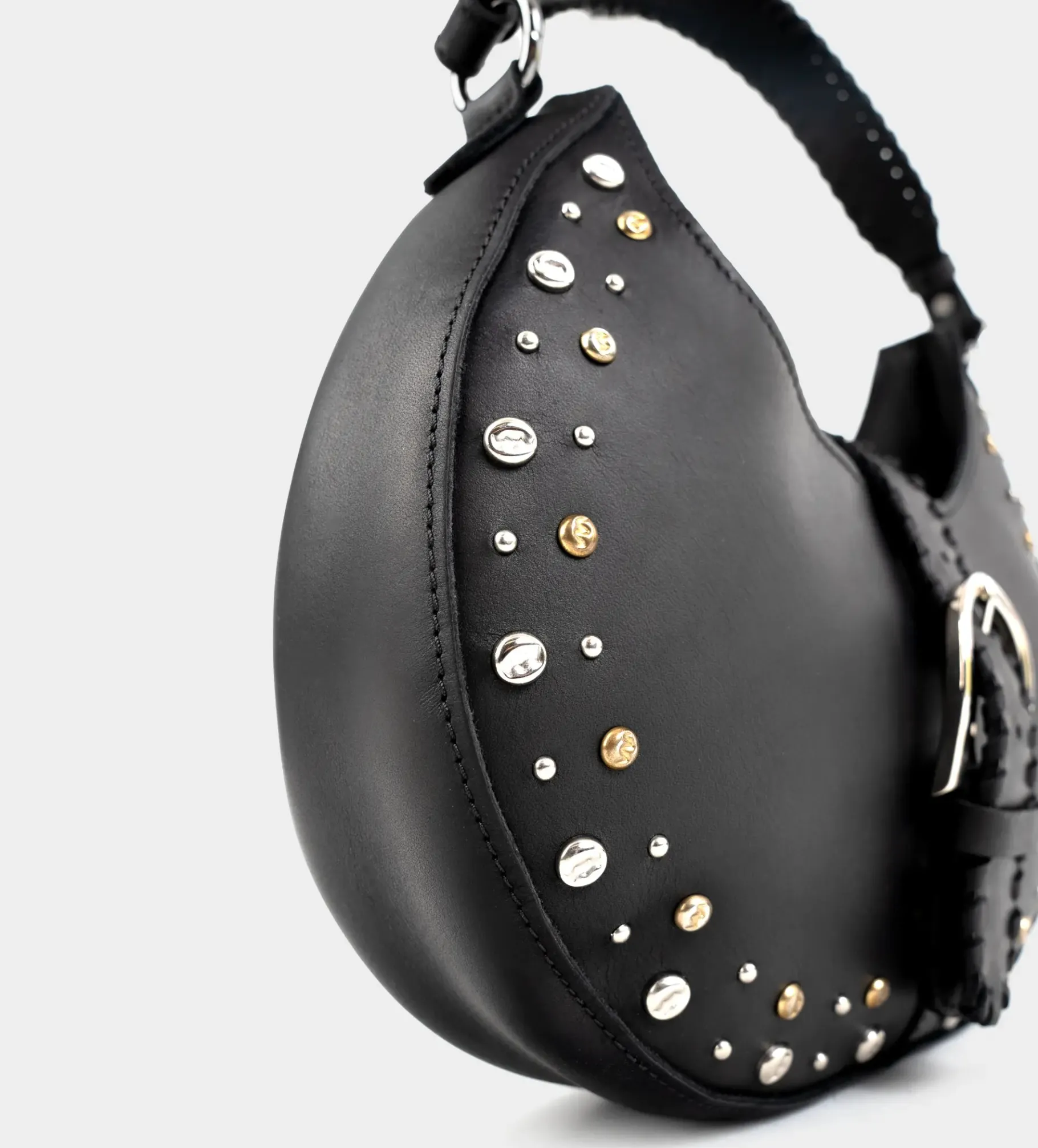 Clearance BOLSO HANDLE PIEL NEGRO Mujer Piel Auténtica | Bolsos Y Accesorios