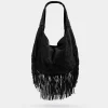 Clearance BOLSO HOBO PIEL GAMUZA NEGRO Mujer Bolsos Y Accesorios | Bolsos