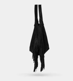 Clearance BOLSO HOBO PIEL GAMUZA NEGRO Mujer Bolsos Y Accesorios | Bolsos