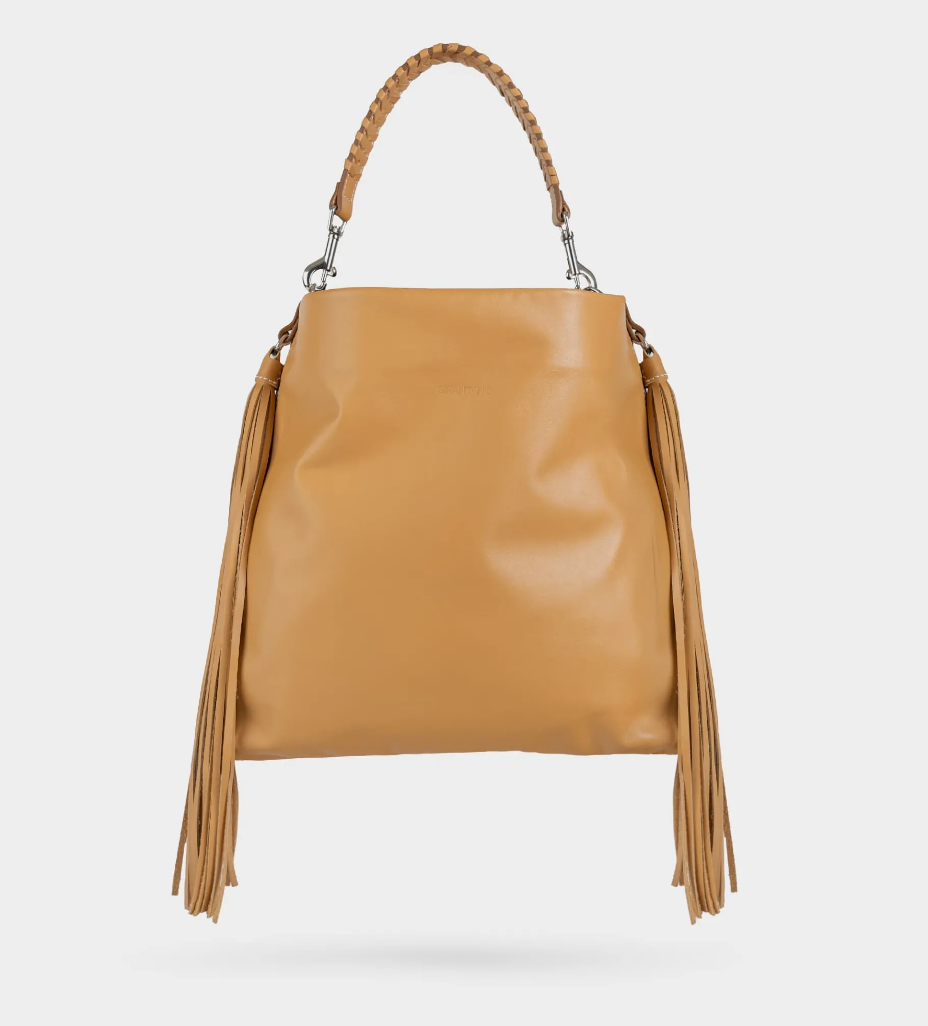 New BOLSO TOTE FLECOS PIEL BEIGE Mujer Piel Auténtica | Western