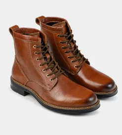 Clearance BOTA AGUJETA PIEL MIEL Hombre Botas Y Botines