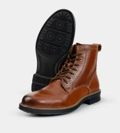Clearance BOTA AGUJETA PIEL MIEL Hombre Botas Y Botines