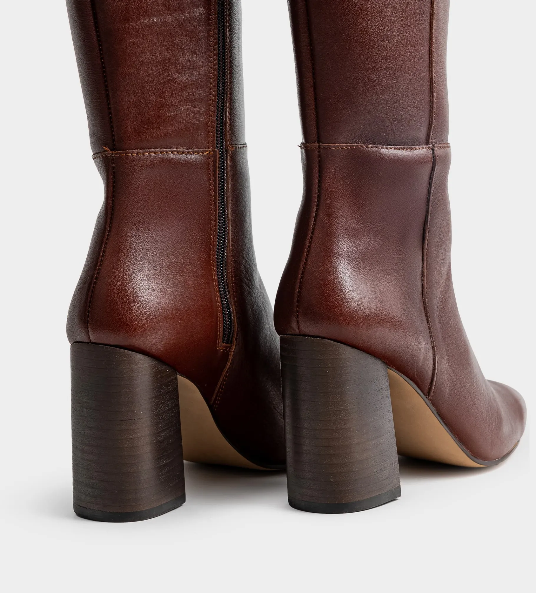 Hot BOTA ALTA PIEL CAFÉ Mujer Botas Y Botines