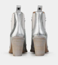 New BOTA WESTERN GRABADO PLATA Mujer Botas Y Botines | Piel Auténtica