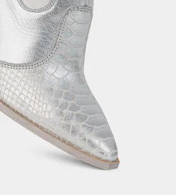New BOTA WESTERN GRABADO PLATA Mujer Botas Y Botines | Piel Auténtica