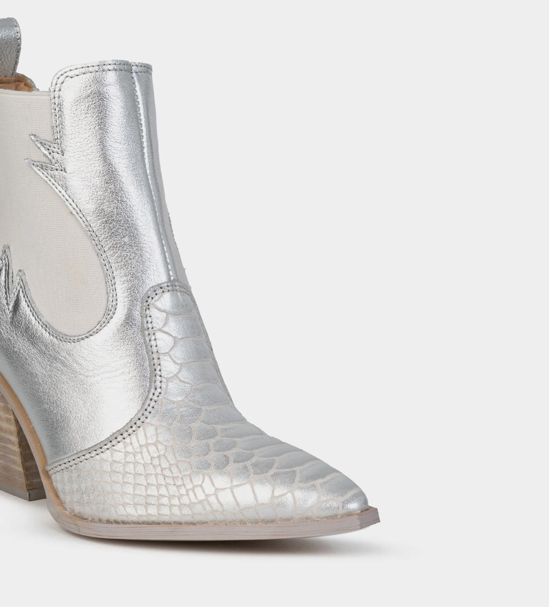 New BOTA WESTERN GRABADO PLATA Mujer Botas Y Botines | Piel Auténtica