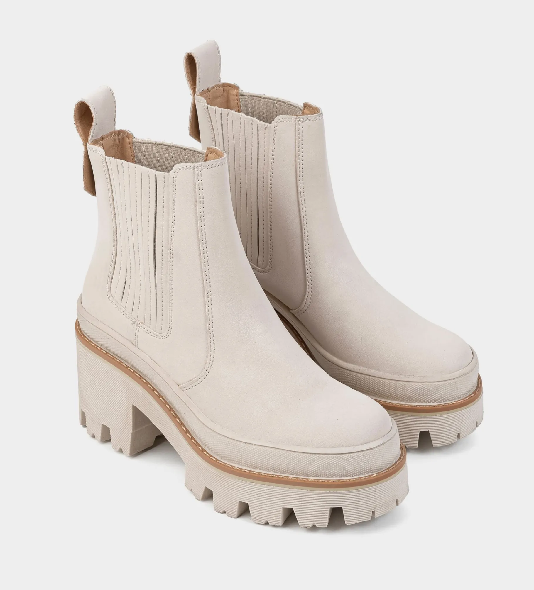 Best BOTÍN CHELSEA PLATAFORMA BEIGE Mujer Botas Y Botines