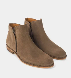 Hot BOTÍN CIERRE LATERAL PIEL GAMUZA TAUPE Hombre Botas Y Botines