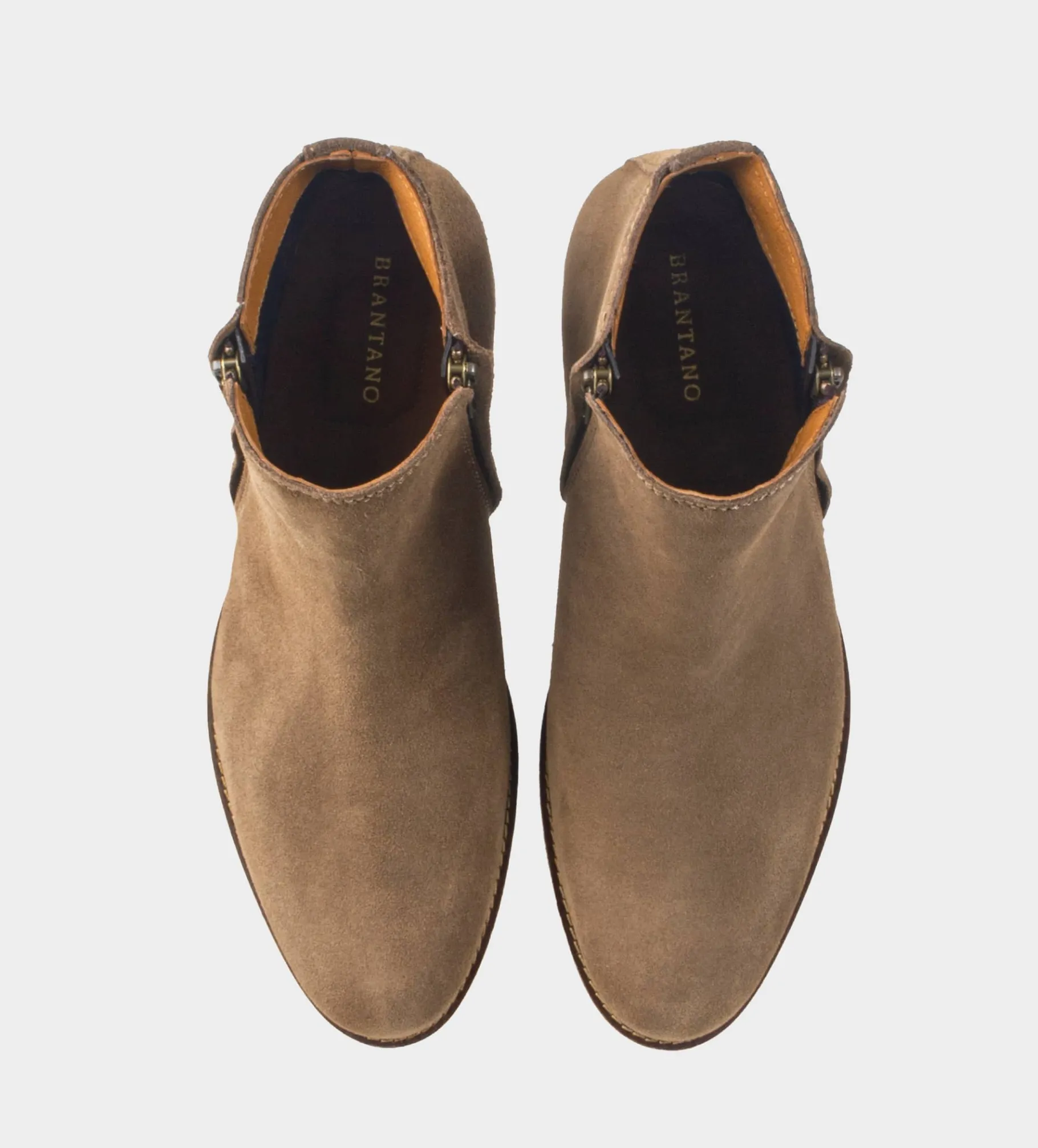 Hot BOTÍN CIERRE LATERAL PIEL GAMUZA TAUPE Hombre Botas Y Botines