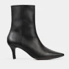 Hot BOTÍN TACÓN FINO PIEL NEGRO Mujer Botas Y Botines | Piel Auténtica