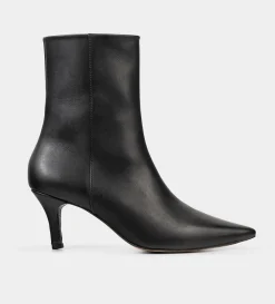 Hot BOTÍN TACÓN FINO PIEL NEGRO Mujer Botas Y Botines | Piel Auténtica