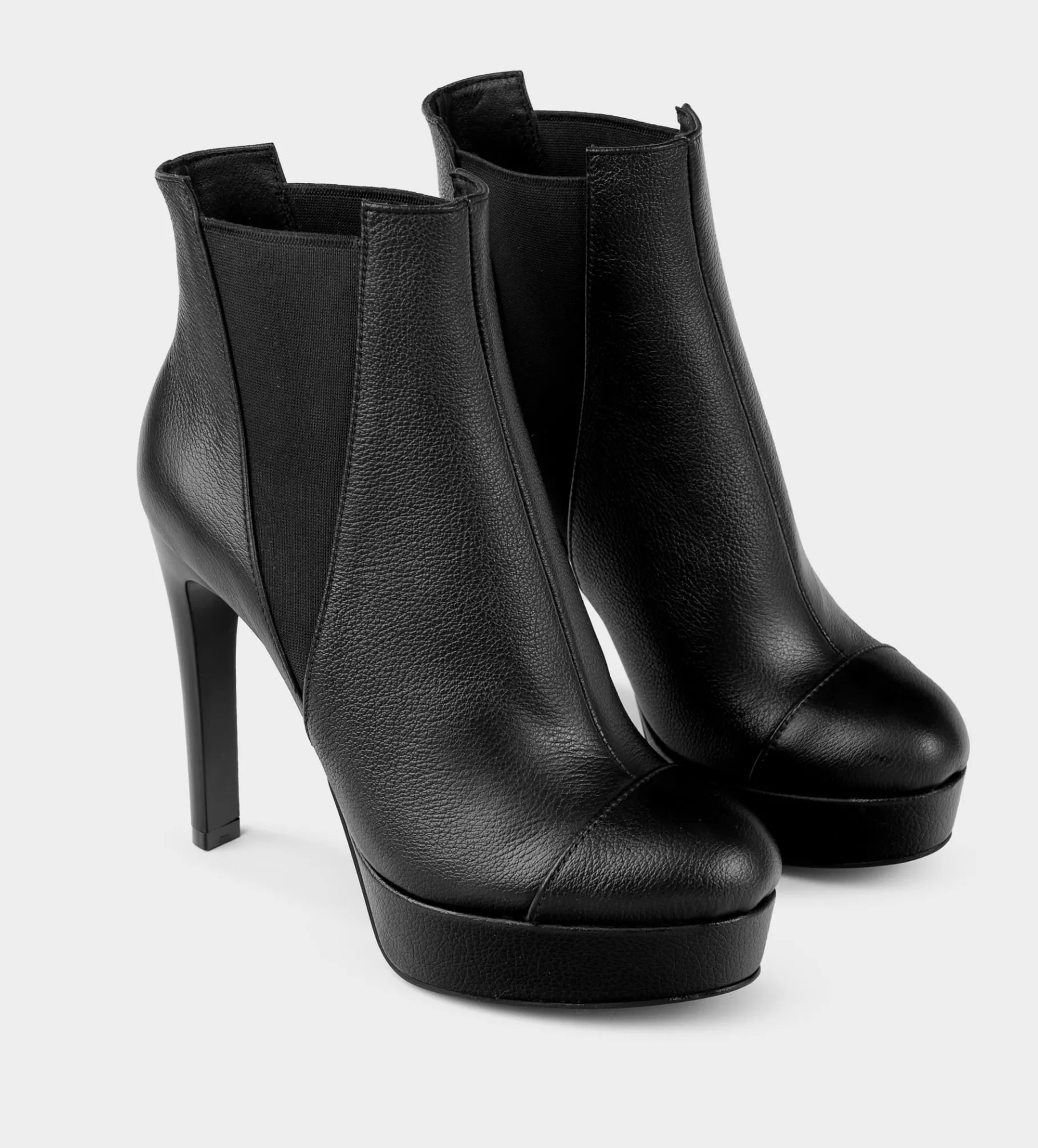 Online BOTÍN TACÓN FINO PIEL NEGRO Mujer Botas Y Botines | Piel Auténtica