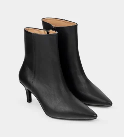 Hot BOTÍN TACÓN FINO PIEL NEGRO Mujer Botas Y Botines | Piel Auténtica