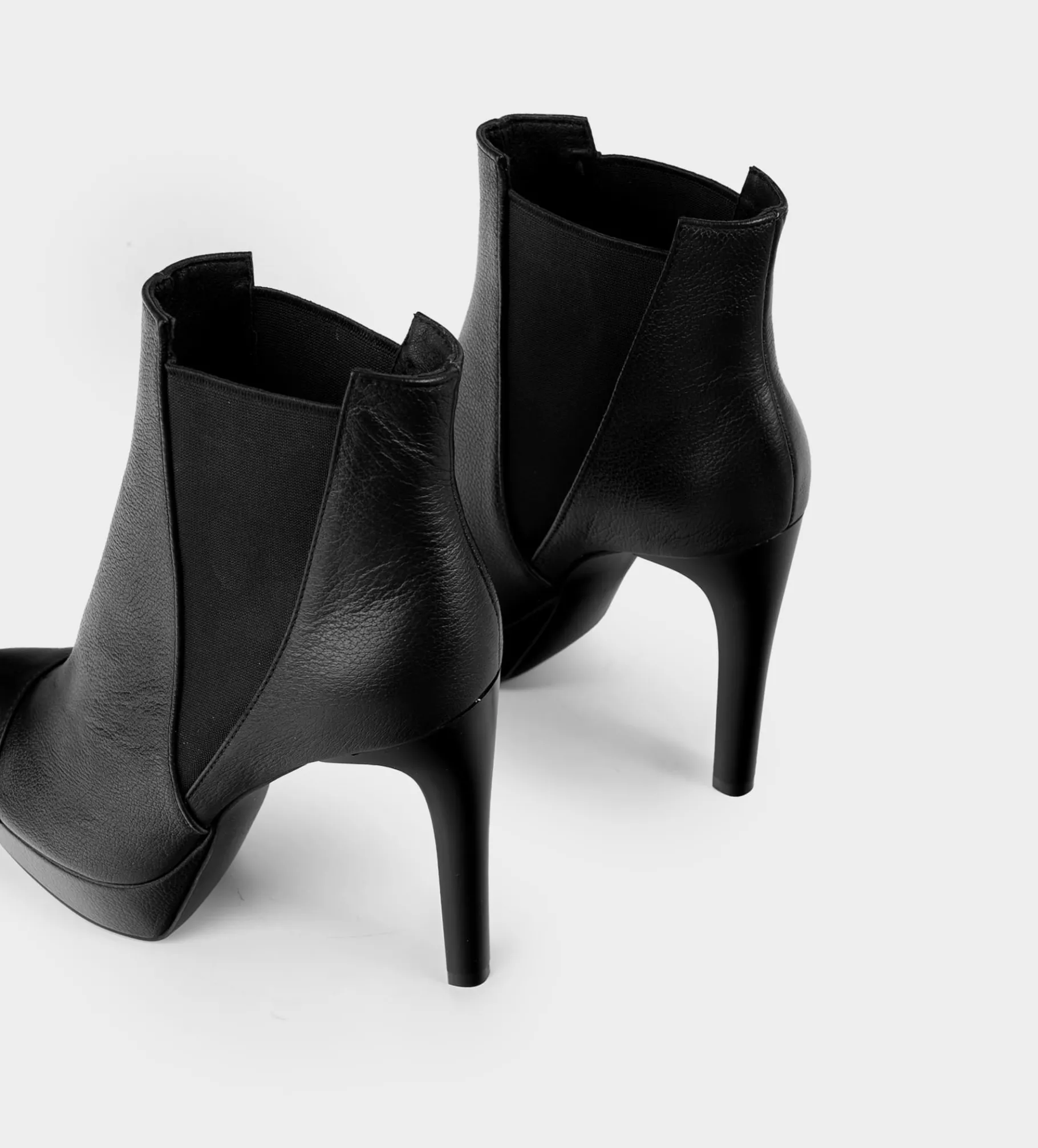 Online BOTÍN TACÓN FINO PIEL NEGRO Mujer Botas Y Botines | Piel Auténtica