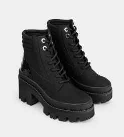 Sale BOTÍN TRACK AGUJETAS NEGRO Mujer Botas Y Botines