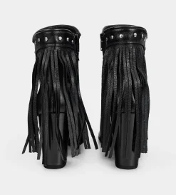 Online BOTÍN WESTERN PIEL NEGRO Mujer Botas Y Botines | Piel Auténtica