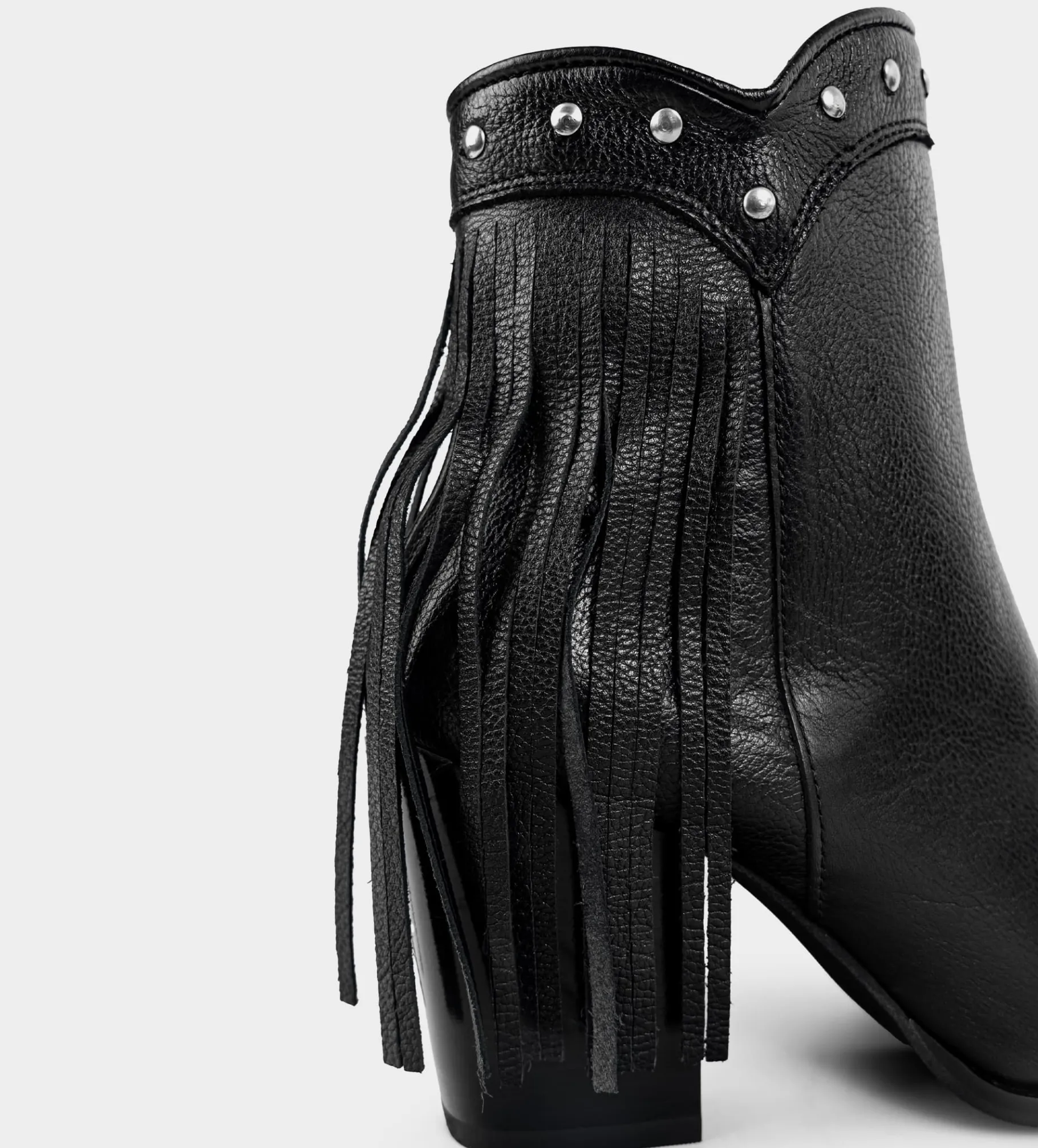 Online BOTÍN WESTERN PIEL NEGRO Mujer Botas Y Botines | Piel Auténtica