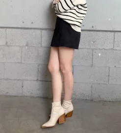 Hot BOTÍN  WESTERN STRETCH PIEL BEIGE Mujer Botas Y Botines | Piel Auténtica