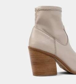 Hot BOTÍN WESTERN STRETCH PIEL BEIGE Mujer Botas Y Botines | Piel Auténtica
