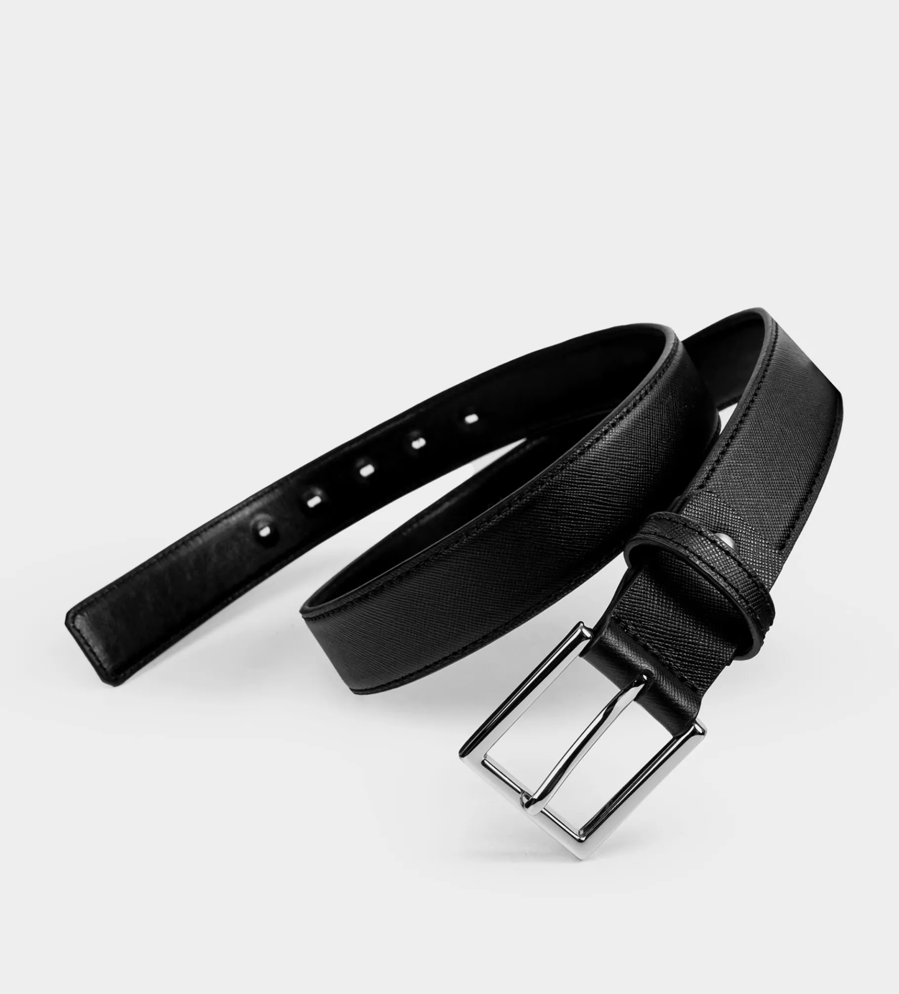 Discount CINTURÓN HERRAJE PIEL AUTÉNTICA NEGRO Hombre Cinturones | Cinturones