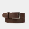 Clearance CINTURÓN HERRAJE PLATA PIEL AUTÉNTICA COGNAC Hombre Cinturones | Cinturones