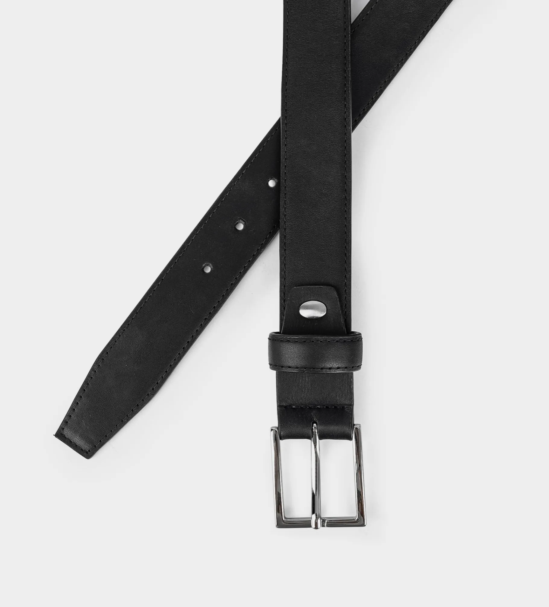 Fashion CINTURÓN PIEL AUTÉNTICA NEGRO Hombre Cinturones | Cinturones