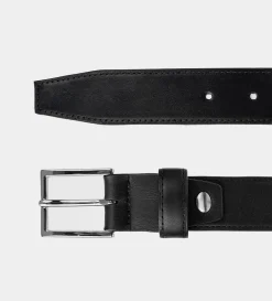 Fashion CINTURÓN PIEL AUTÉNTICA NEGRO Hombre Cinturones | Cinturones